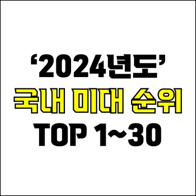  jw포트폴리오 / 박자이너 / 2024 미대 순위 / 국내 미술대학교 순위 TOP 1위~30위 / 미대 정시 합격 등급컷과 백분위를 알아보자