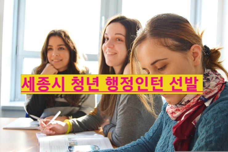  세종시 복지, 청년 행정인턴 지원대상 부터 신청방법 까지