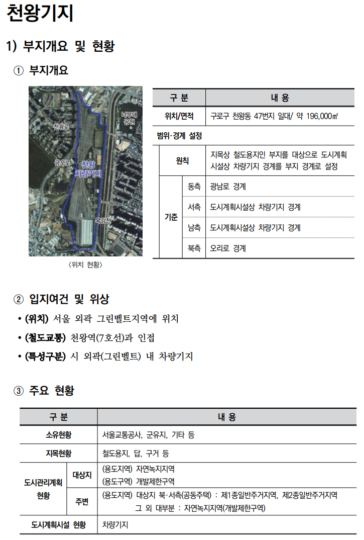  철도부지 복합개발 가이드라인_차량기지 6(천왕기지, 신내기지)
