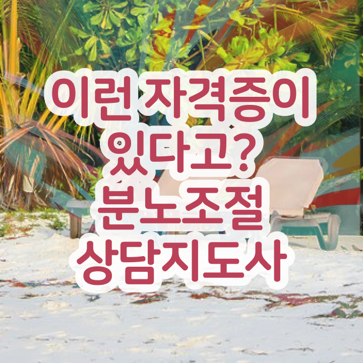  분노 조절장애입원 분노조절상담지도사자격증 단기간에 합격 전략