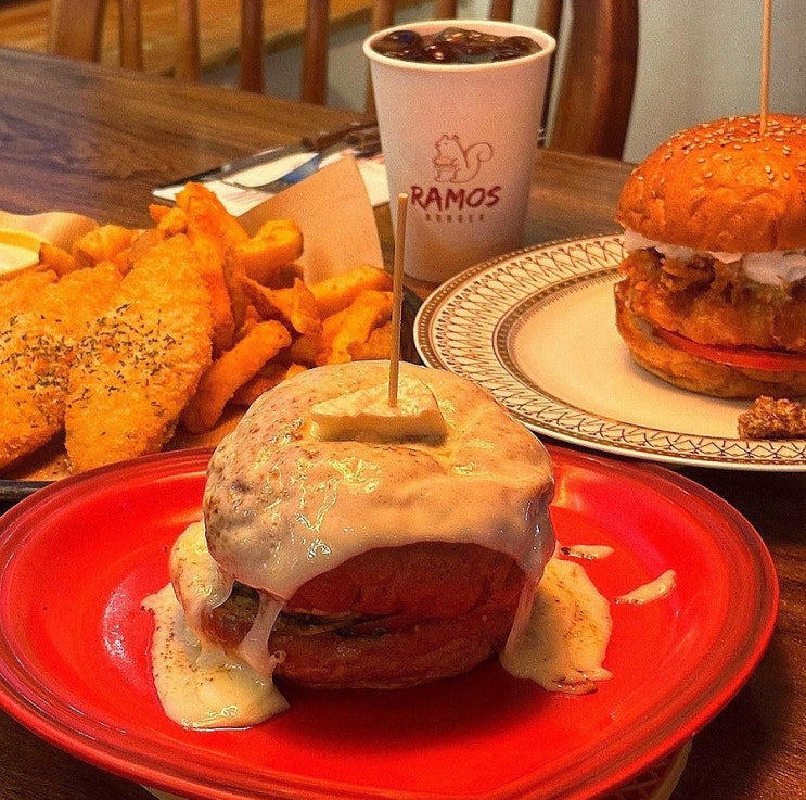  춘천 맛집, 블루리본 선정된 레고랜드 근처 수제버거 찐맛집 "라모스버거" (내돈내산!!)