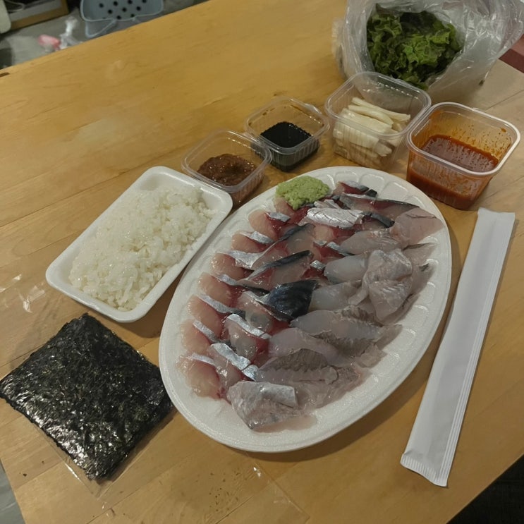  대구 범물역 맛집 한잔회 고등어 회 포장주문!