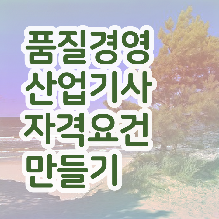  품질경영산업기사 실기 품질경영산업기사 취득자격 집에서 온라인으로 5개월 만에 끝낸 비법
