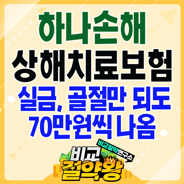  하나손해 상해치료보험 업계 최대 보장 최고네요