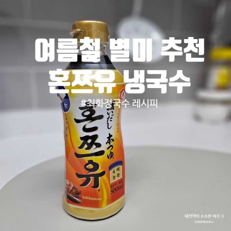 혼쯔유 냉국수 여름 별미 최화정국수 레시피