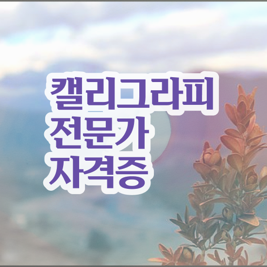  캘리그라피 자격증 시험 , 캘리그라피전문가 자격증 응시자격 없이 취득한 정보 살펴보기