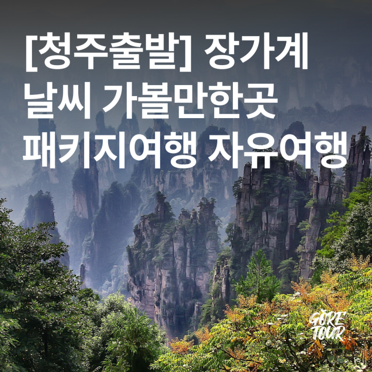  청주출발 ㅣ 장가계 직항 5일 여행 천문산 원가계 72기루 준5성호텔 패키지여행