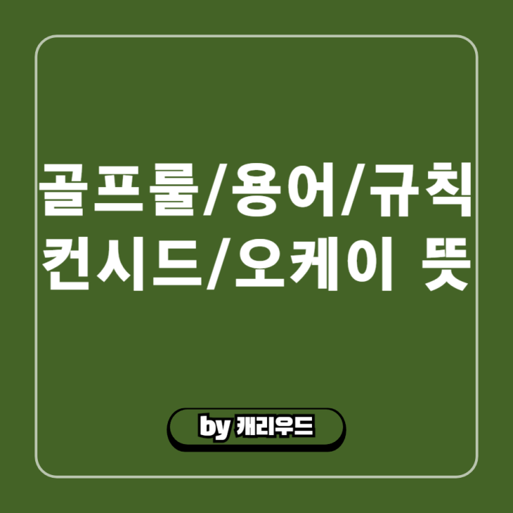  골프용어 컨시드 뜻과 경기 룰 : 원활하고 빠른 진행을 위한 오케이 상황