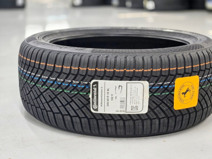  BMW G60 5시리즈, 아우디 A6 C8, 넥쏘에 어울리는 올웨더 타이어 245/45R19 콘티넨탈 올시즌콘택트2 출시
