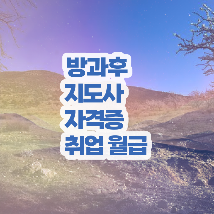  초등 방과후교사 , 방과후지도사 중년 직장인도 단기간에 준비하는 후기