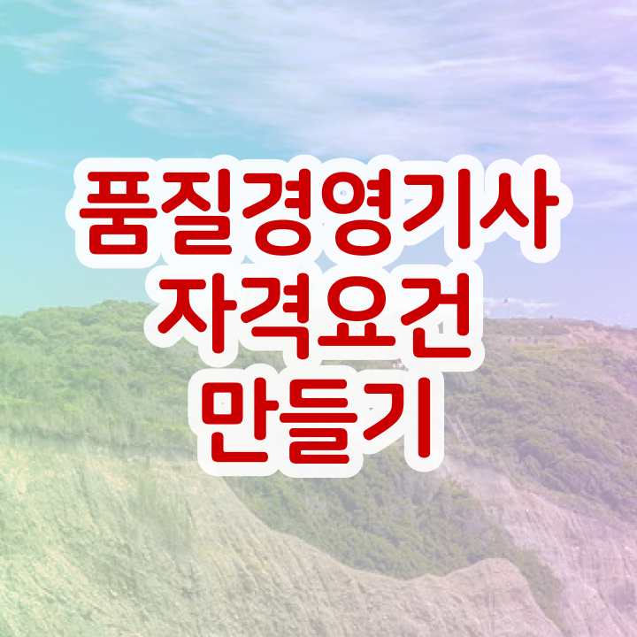  2024 품질경영기사 품질경영기사 응시조건 인강만 듣고 15주 동안 준비한 팁