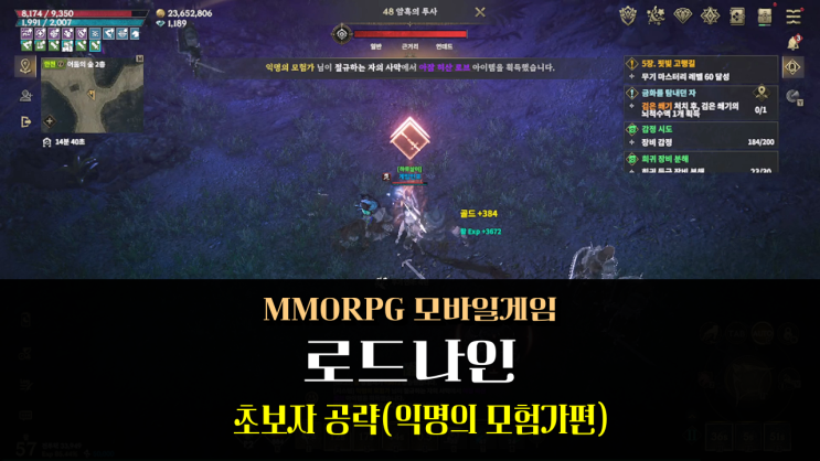  로드나인 아이템 획득! 익명의 모험가 설정 하는 방법 완벽 가이드