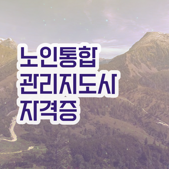  경단녀 , 노인통합관리지도사 자격증 2주 만에 취득한 정보 및 향후 전망