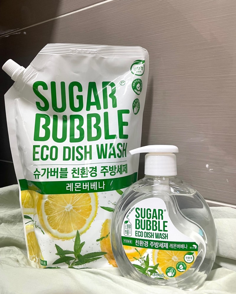 슈가버블 친환경 주방세제 레몬버베나 마켓컬리 구매 후기