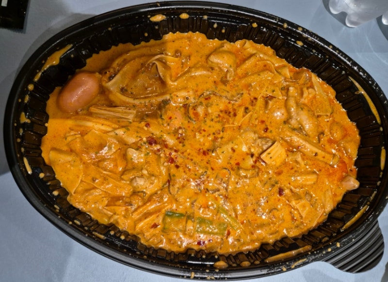 두찜 마라로제찜닭 솔직 후기 칼로리 보통맛 맵기 후기 및 토핑 추천