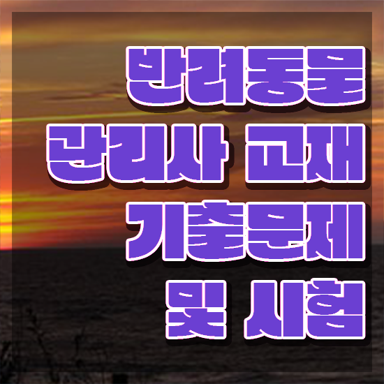  반려동물종합관리사 , 반려동물관리사 자격증 학습한 후기 정리