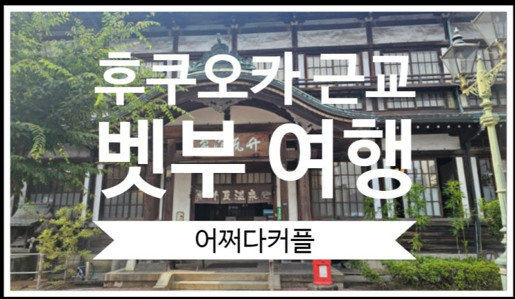  새로웠던 후쿠오카 2박3일 여행 하이라이트 후쿠오카 근교 벳부 여행
