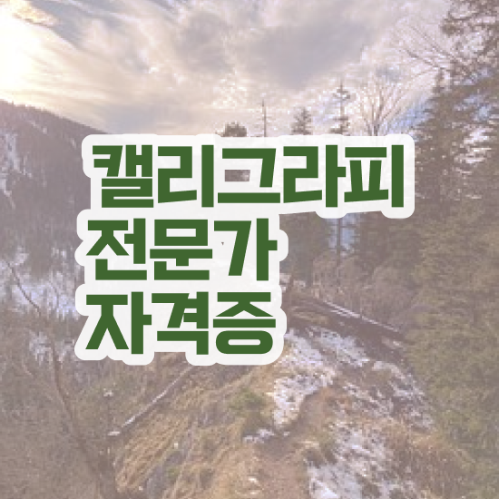  캐리그래피 , 캘리그라피전문가 자격증 직장인도 쉽게 합격한 비법 및 취업