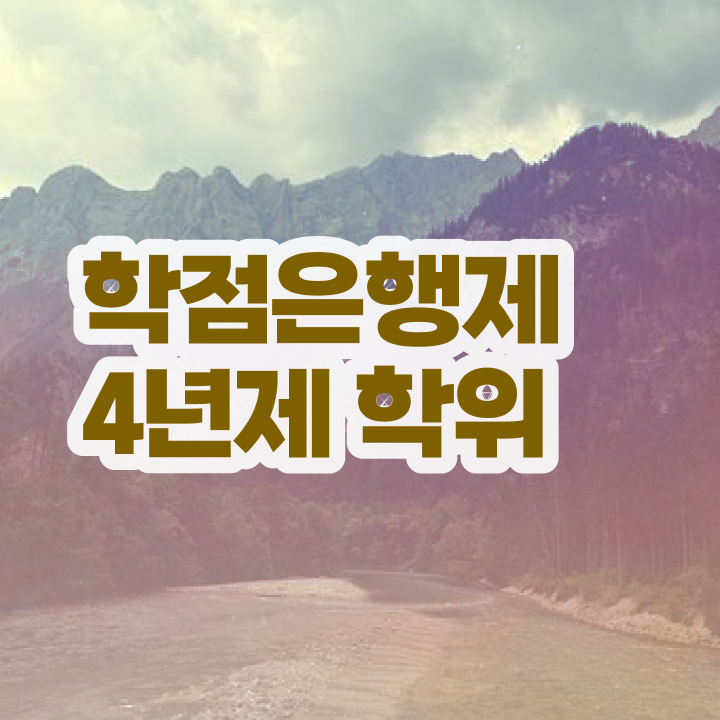  학점은행제 학교 온라인 평생교육원 통해서 성공한 과정