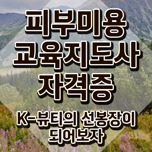  피부자격증 , 피부미용교육지도사 자격증 응시자격 없이 합격한 팁 핵심 공개