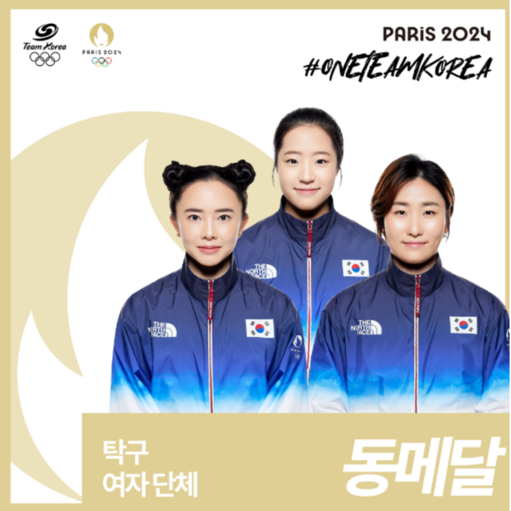 [2024 파리올림픽] 탁구 여자단체 16년만에 동메달 획득, 맏언니 전지희가 끝냈다!!(대한민국 탁구단체 동메달, 독일, 신유빈 전지희 이은혜, 오광훈 코치, 이동욱 민호)