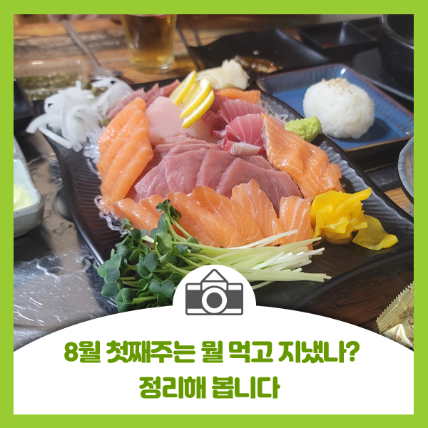  8월 첫째주 뭘 먹고 지냈나? 정리해 봅니다