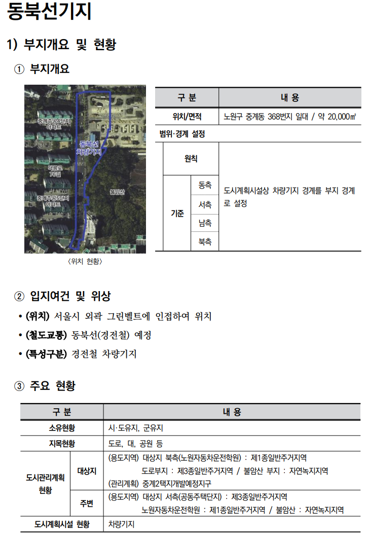  철도부지 복합개발 가이드라인_차량기지 8(동북선기지, 면목선기지)