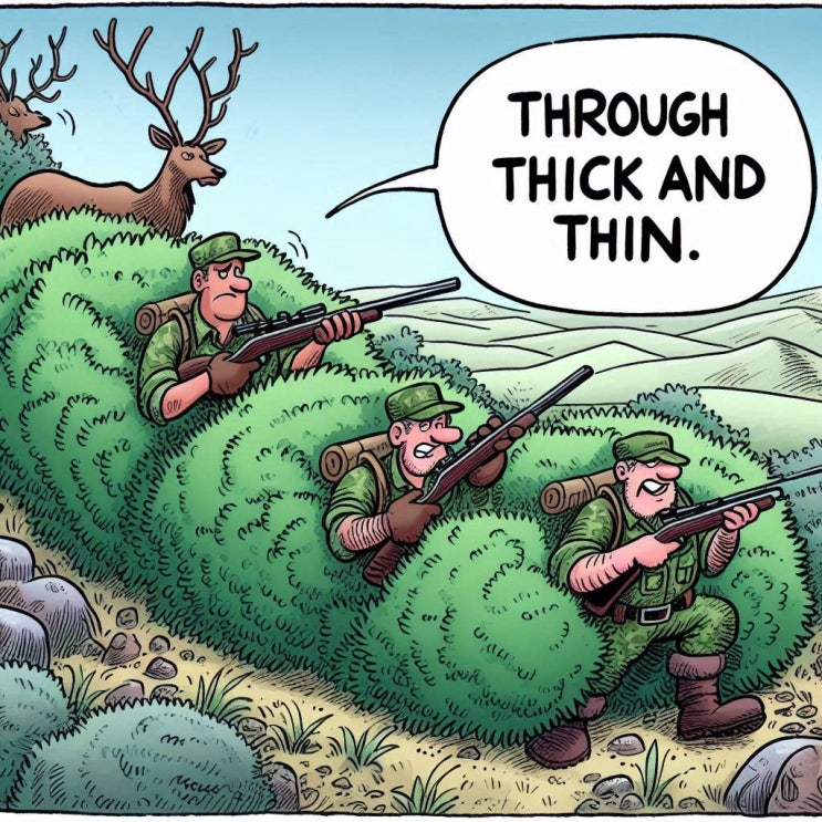  Through thick and thin 의 정확한 뜻과 재미있는 유래, 활용예문