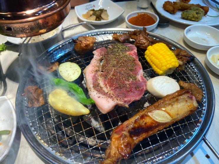  명륜진사갈비 가격, 후려페퍼스테이크와 맥주