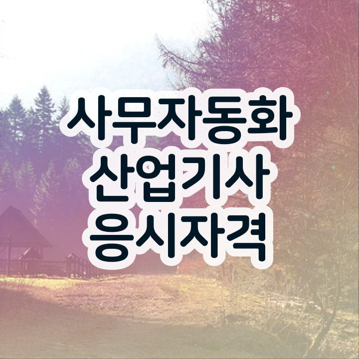  사무자동화산업기사합격률 사무자동화산업기사 취득자격 집에서 온라인으로 4개월 만에 완료한 전략