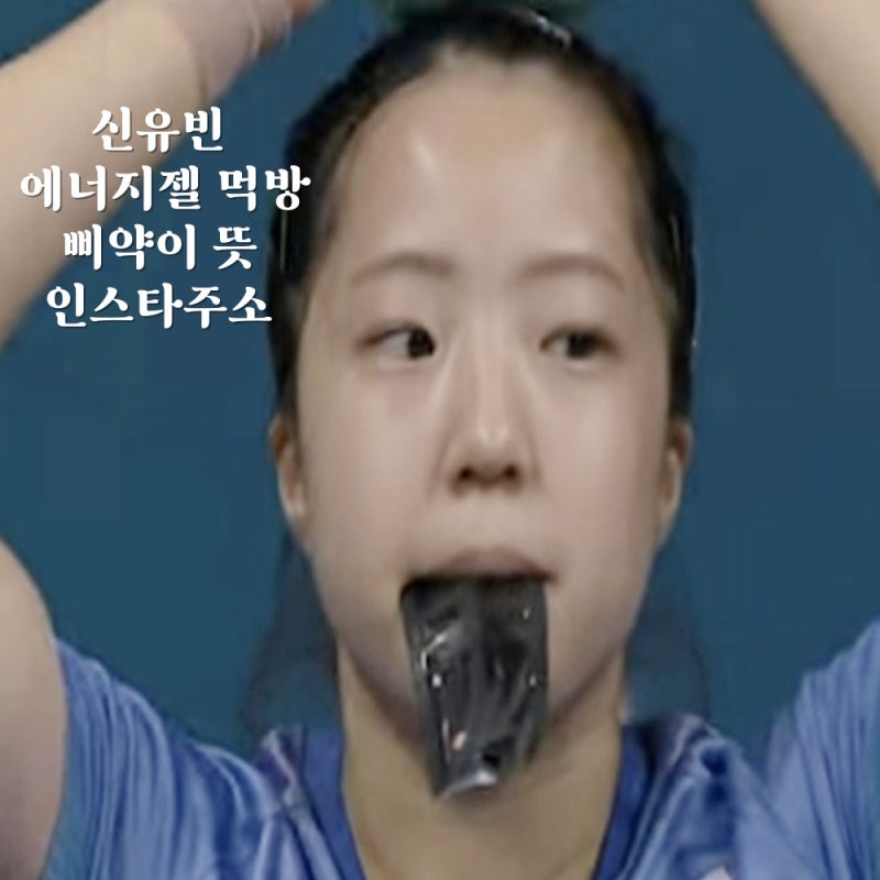 신유빈 에너지젤 간식 먹방 삐약이 뜻 인스타주소