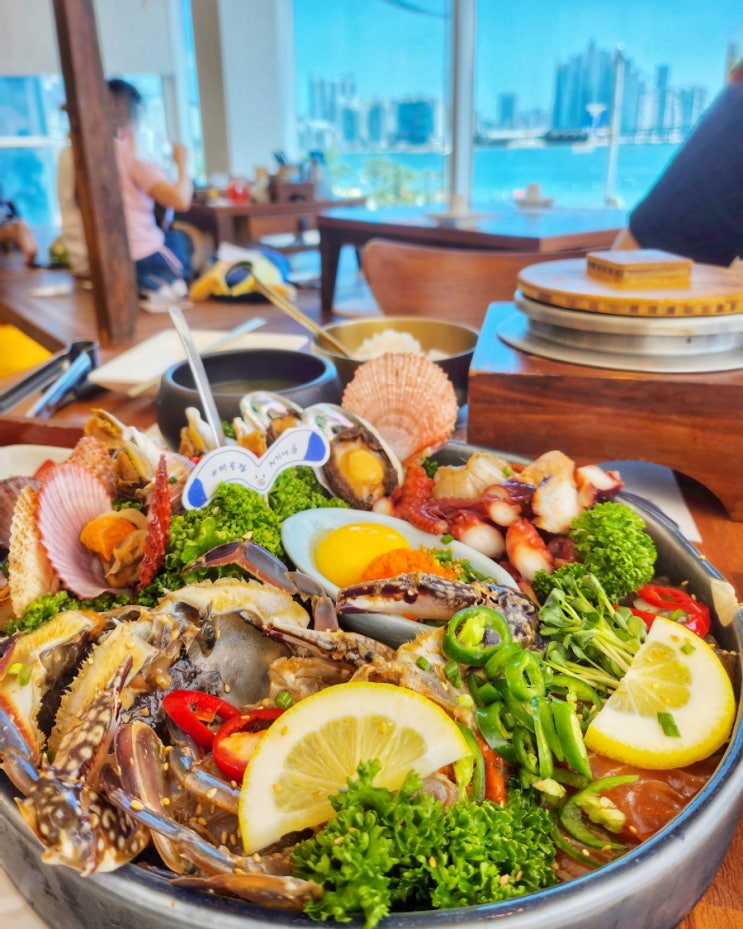  부산 광안리 맛집 미포집 해물장 오션뷰 밥집 주차 편해요