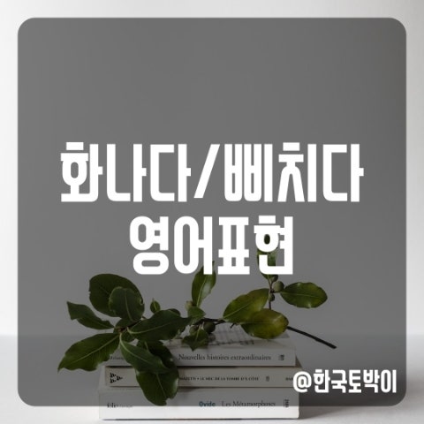  화나다 삐치다 삐지다 영어로 (upset/sulk)