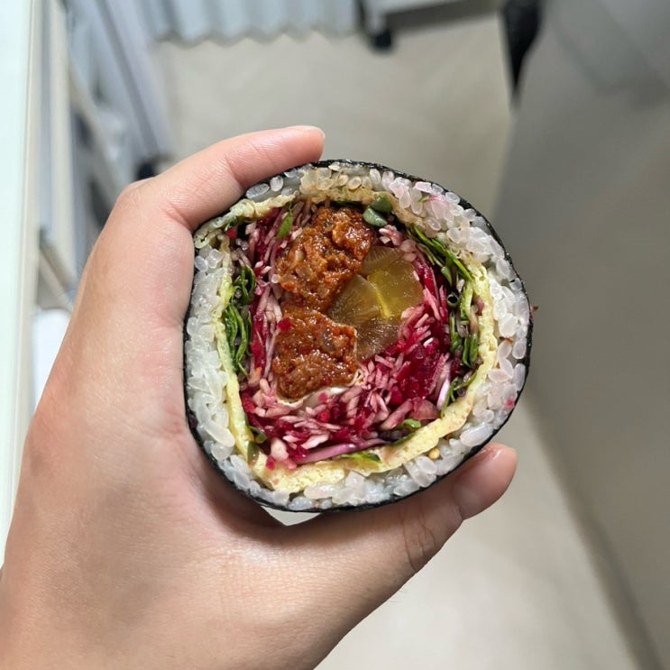  서울 성동구 왕십리 행당동 맛집 다이어터라면 꼭 먹어봐야할 건강한 야채김밥, 제육김밥 배민,포장 전문: 미니멀김밥