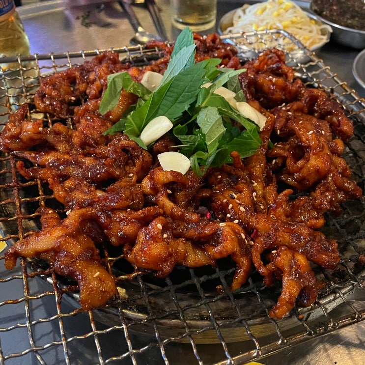  숯불 향이 가득한 신림 불닭발 <불타는꼬꼬발 본점> 신림 닭발 맛집