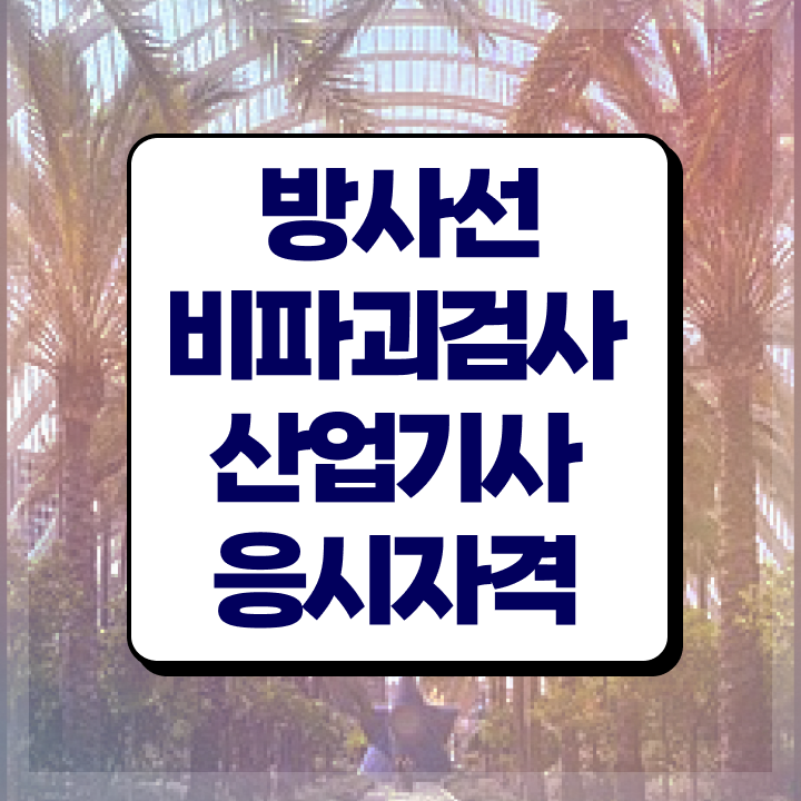  방사선비파괴검사산업기사 준비기간 방사선비파괴검사산업기사 응시조건 인강만 듣고 4달 안에 성공한 팁