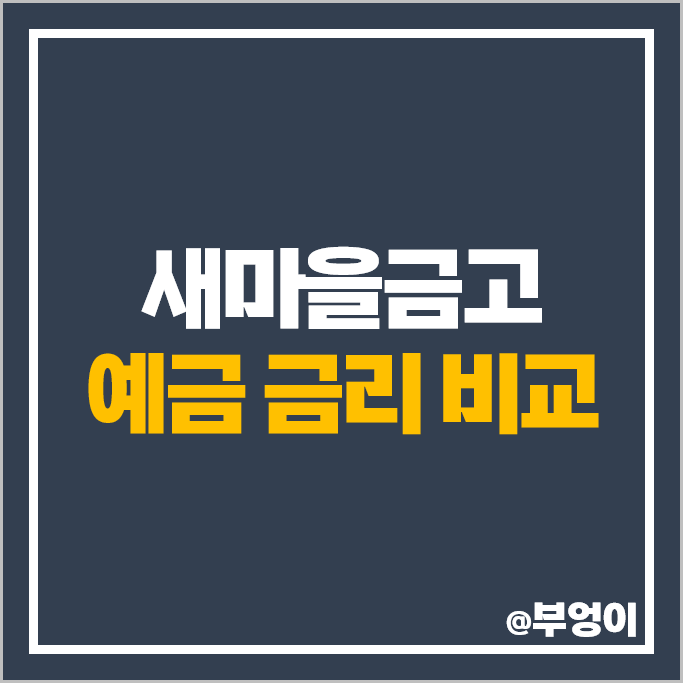 새마을금고 정기예금 금리 높은곳 예금 특판 이자 비교 추천 새마을금고 정기예금 금리 높은곳 예금 특판 이자 비교 추천