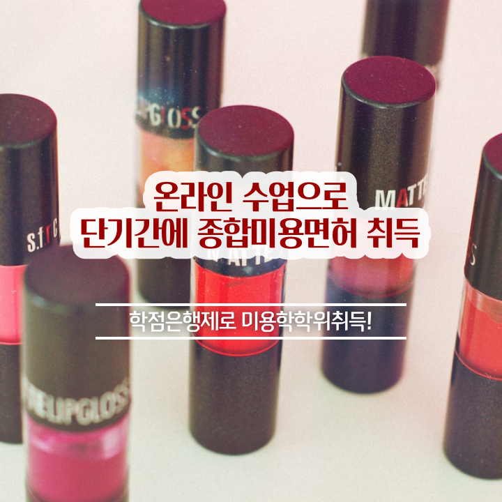  피부 미용사 면허증 , 종합미용자격증 1년도 안걸려서 준비할 수 있었어요