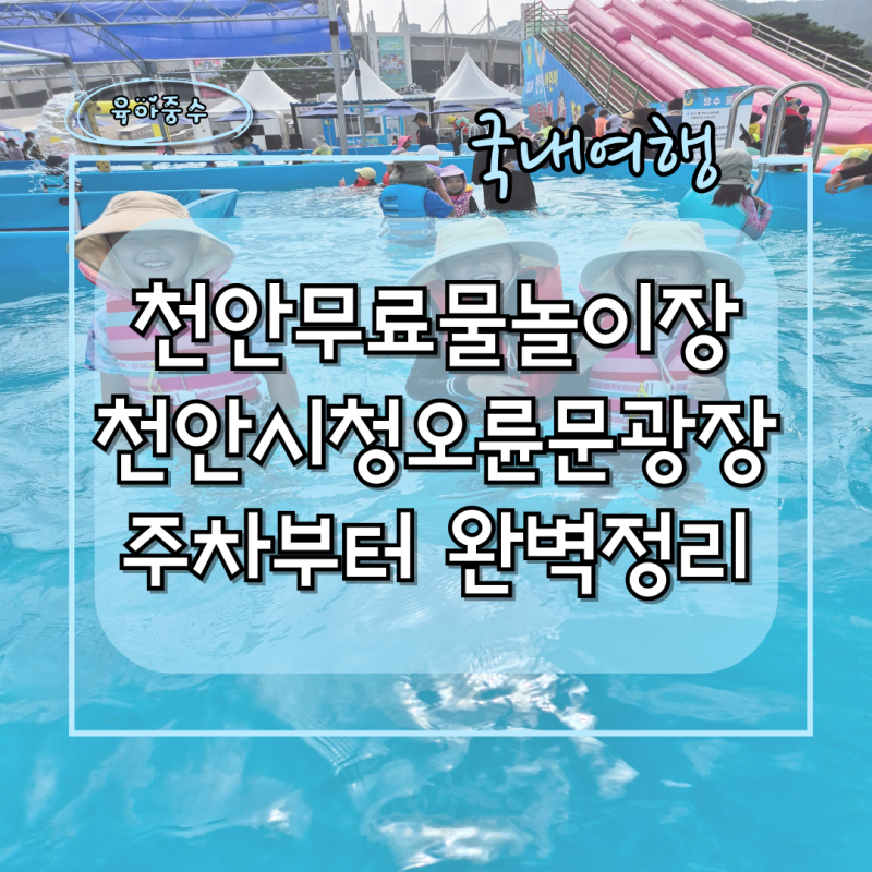 천안가볼만한곳 천안시무료물놀이 - 천안시청오륜문광장 수영장(천안어린이야외물놀이터) ....