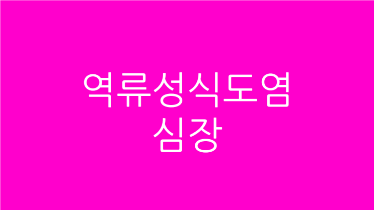  역류성식도염 심장 통증 답답함의 치료