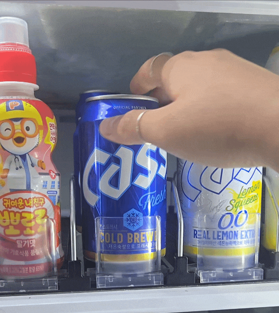  음료수 주류 편의점 플라스틱 캔 디스펜서 냉장고 정리함