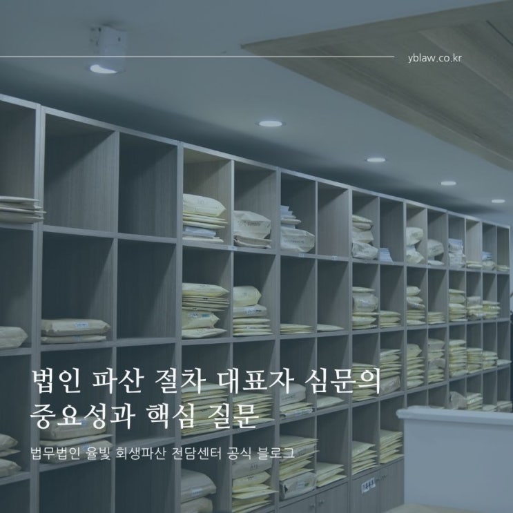  법인 파산 절차 대표자 심문의 중요성과 핵심 질문