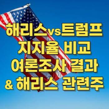 <b>해리스 트럼프 지지율</b>, 여론조사 결과는? 해리스 관련주까지... 