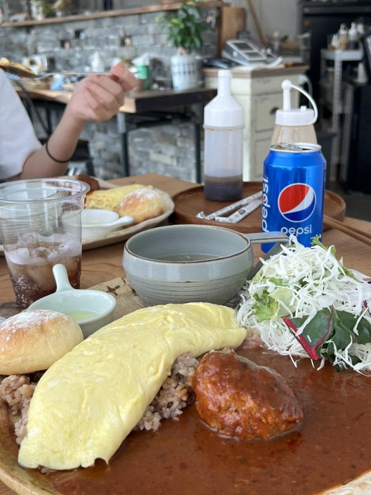  천안 성환 웨이팅 맛집 상야식당 치즈 오므라이스 & 함바그