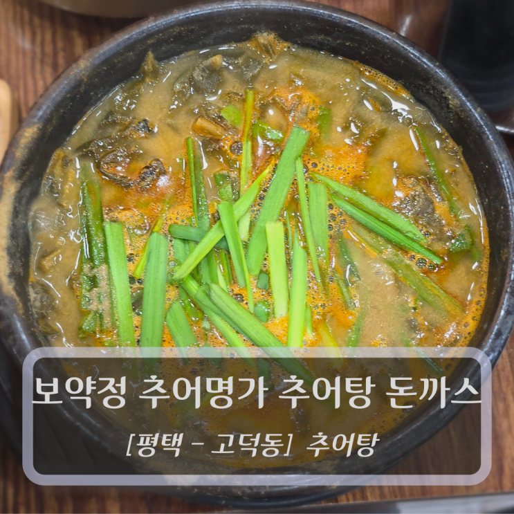  [평택-고덕동, 추어탕] 보약정 추어명가 추어탕 돈까스 - 고덕신도시맛집