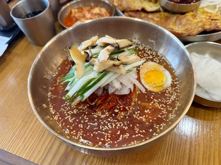  노형동 냉면 제주올레면옥 제주공항 근처 점심 맛집 뿔소라 톳냉면