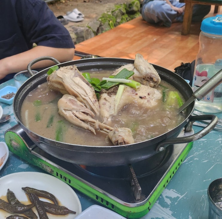  [통나무집] 원주 금대리 시원한 계곡에 발 담그고 먹는 백숙