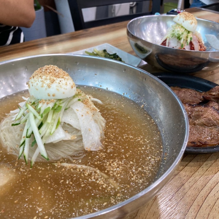 은파 꼬기 냉면, 곱빼기가 무료?, 군산 은파호수 맛집, 고기 냉면 맛집 추천