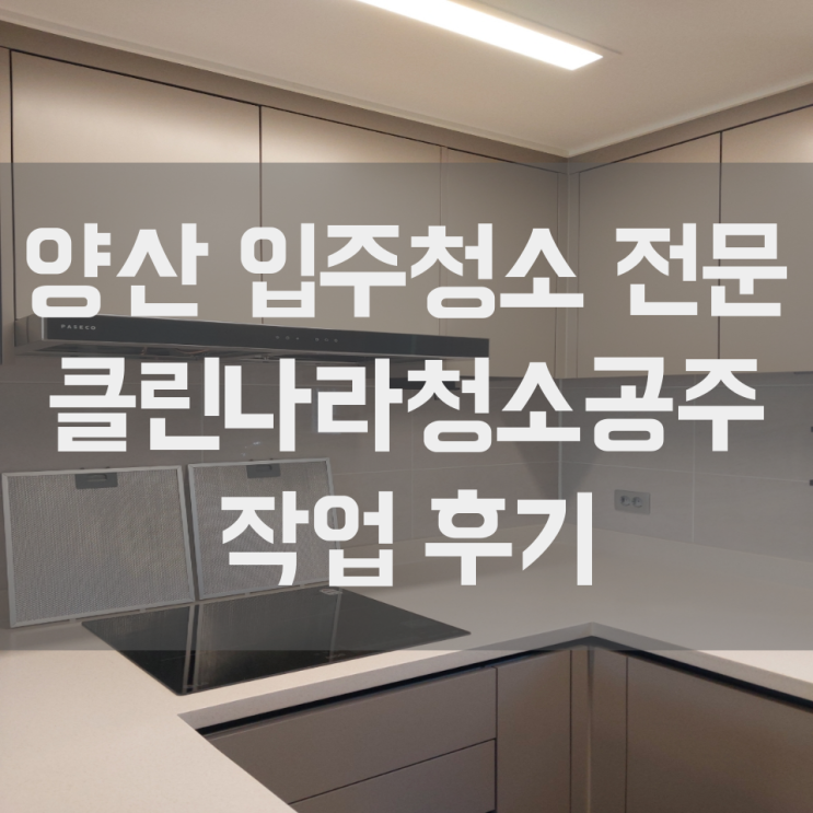  양산 입주청소 사송 롯데캐슬은 탈거 청소가 필수