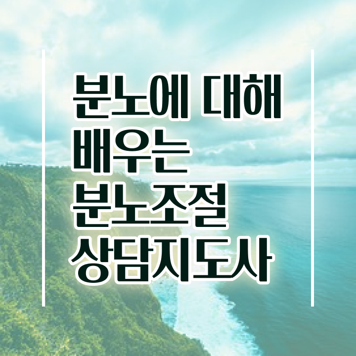  여자 자격증 추천 , 분노조절상담지도사 경력없는 사람도 최단기간 완료한 방법